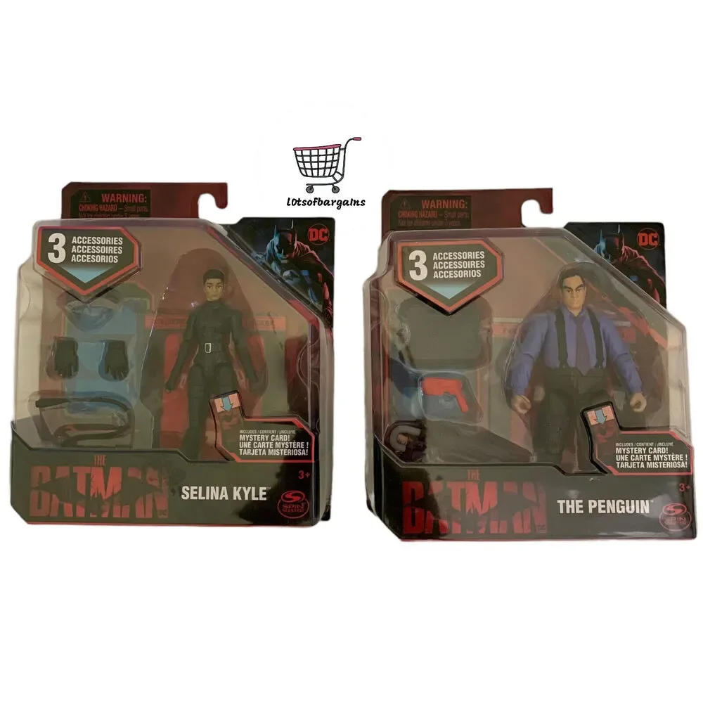 The Batman (2022) 4-Inch Lot Of 2 Action Figures The Penguin Selina Kyle New